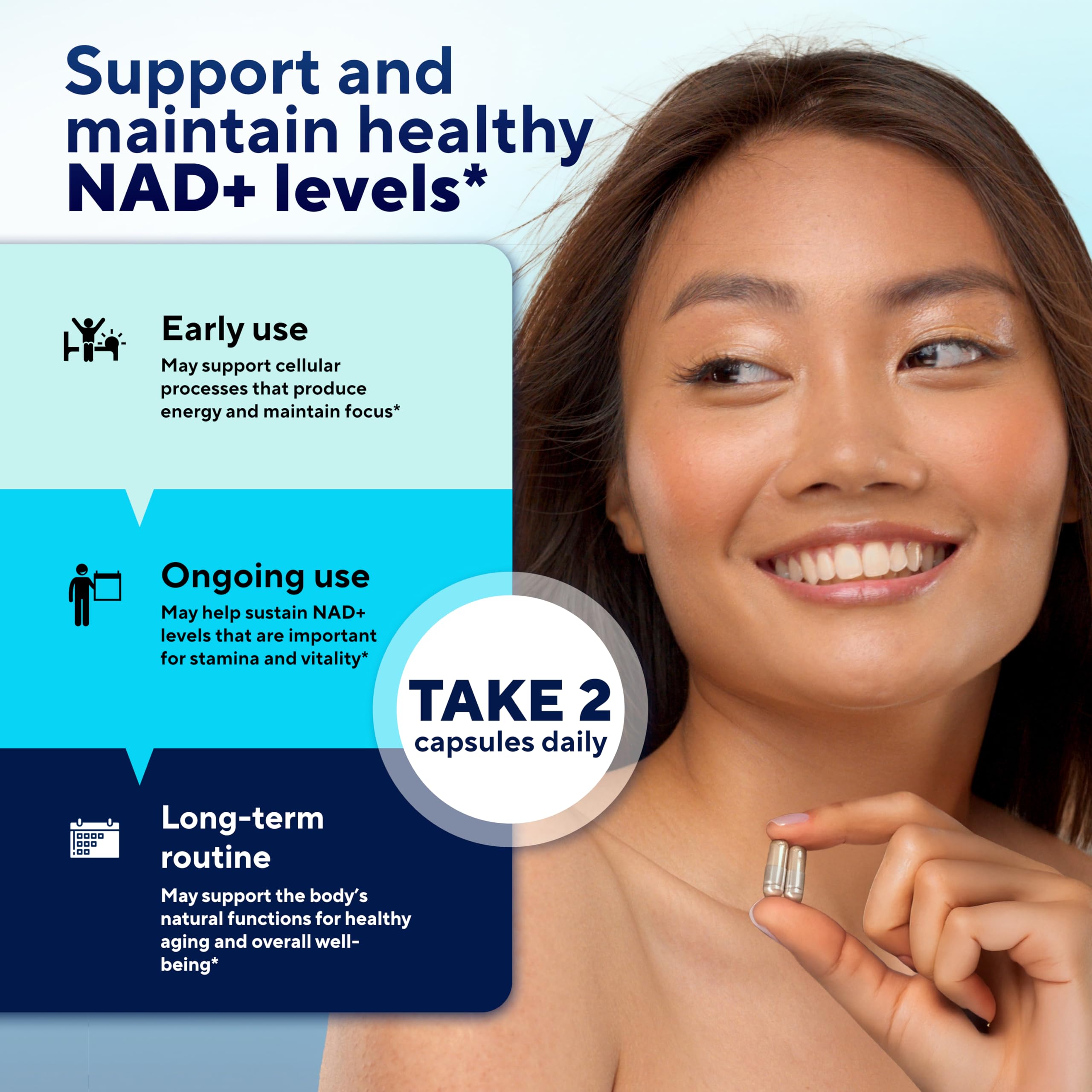 VitaUp NAD+ Resveratrol Supplement - USA Made Trans Resveratrol NAD Supplement 650mg - Nicotinamide Adenine Dinucleotide Capsules for Healthy Aging, Energy & Focus Support - 60 Count VitaUp buy australia supplements