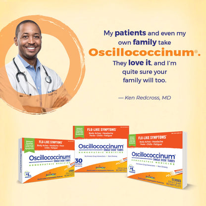 Boiron Oscillococcinum for Relief from Flu-Like Symptoms of Body Aches, Headache, Fever, Chills, and Fatigue - 30 Doses Gsupps Australia