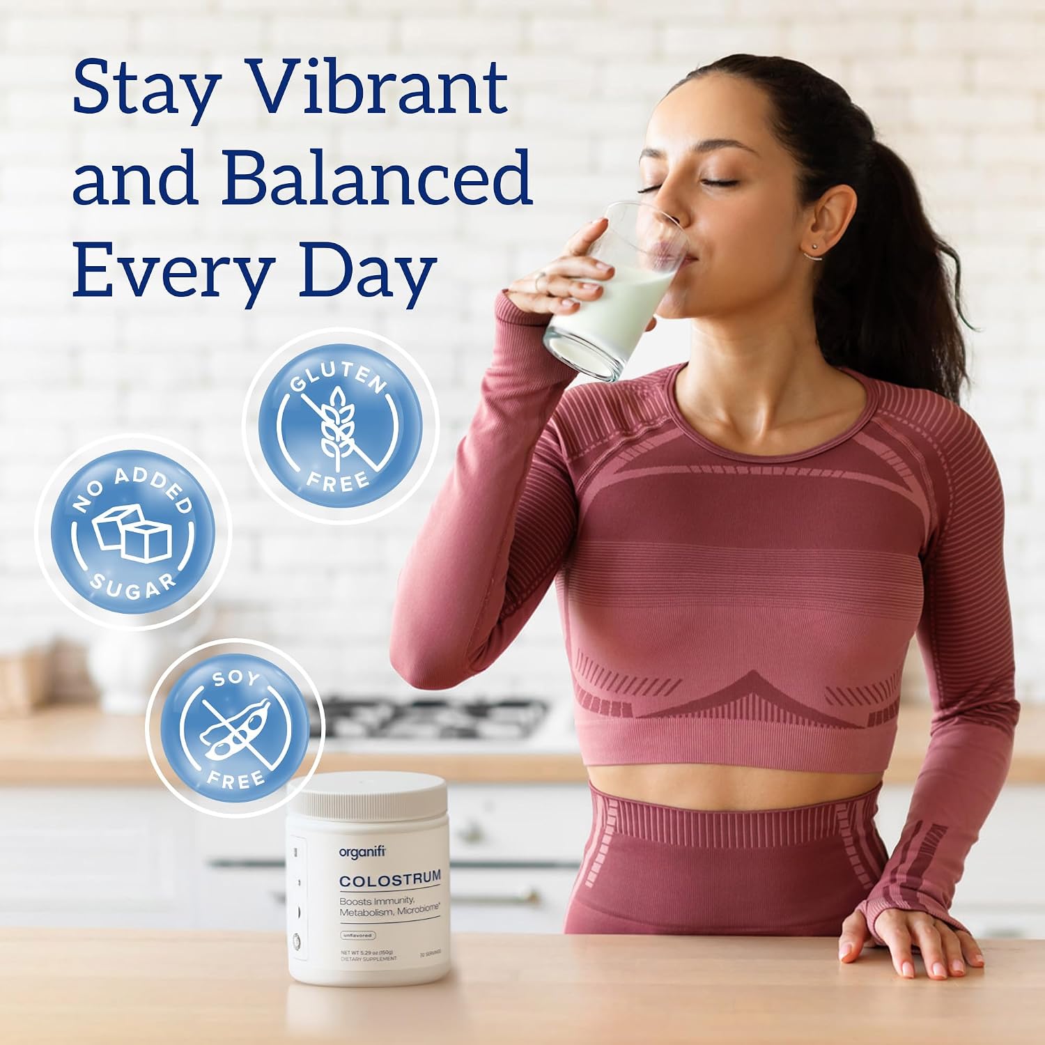 Organifi Bovine Colostrum Powder - Grass-Fed, USA-Sourced Colostrum Supplement for Gut Health, Immune Support and Recovery Gsupps Australia