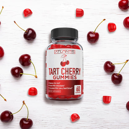 Atlantis Nutrition Tart Cherry Gummies with Celery Seed Extract - Advanced Uric Acid Cleanse for Immediate Relief | Joint Relief & Recovery Atlantis Nutrition
