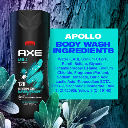 AXE Sage & Cedarwood Body Wash Apollo 4 Count 16 fl oz AXE