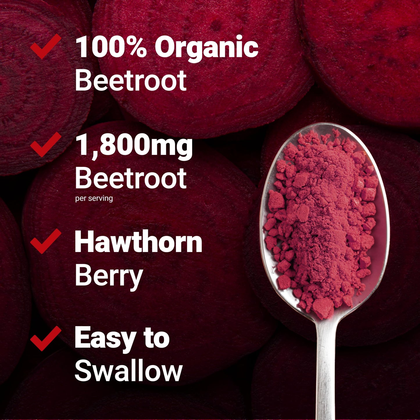 Force Factor Total Beets Blood Pressure Support Beet Root Capsules, 1800mg Organic Beet Root Powder Beet Supplement with Hawthorn Berry to Support Circulation Force Factor