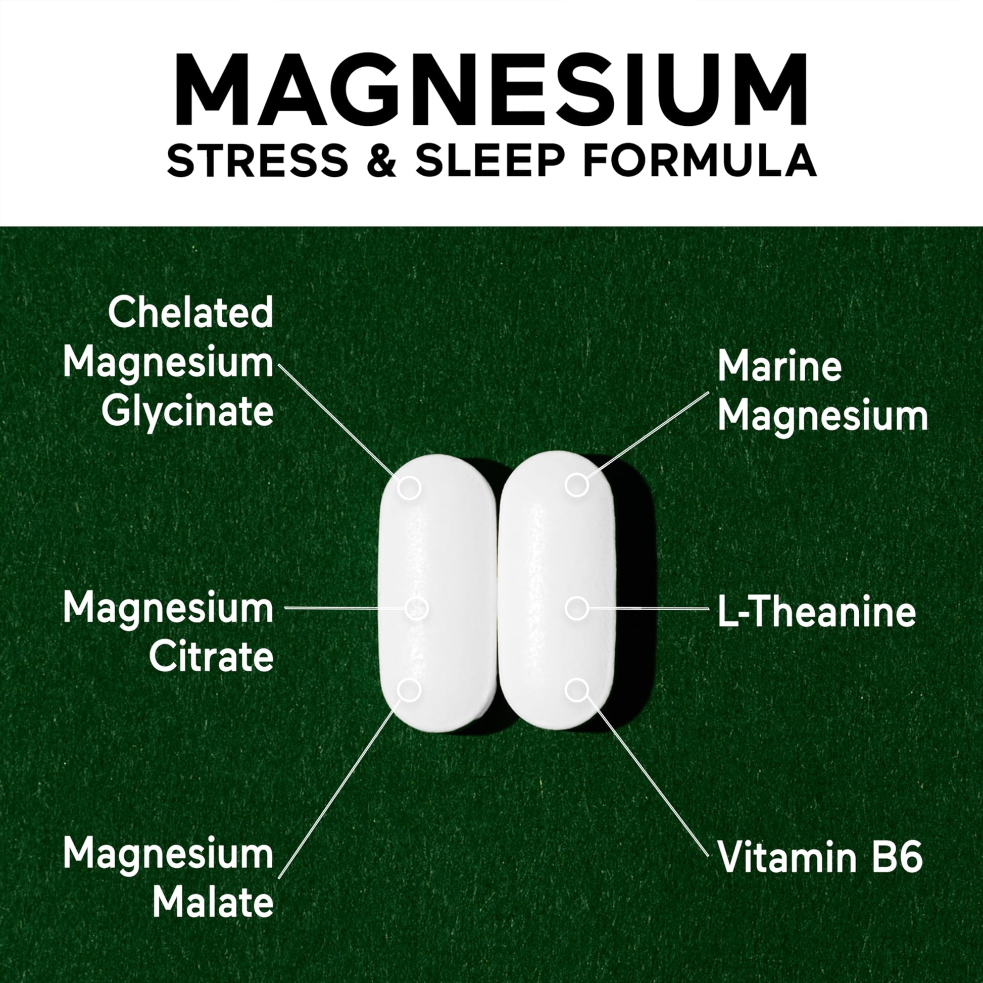 Smarter Nutrition Magnesium Complex - Chelated Magnesium Glycinate with Citrate, Malate and L-Theanine for Sleep, Muscle Relaxation and Stress Support - Non-GMO - 60 Tablets[30DaySupply] SMARTERNUTRITION buy australia supplements