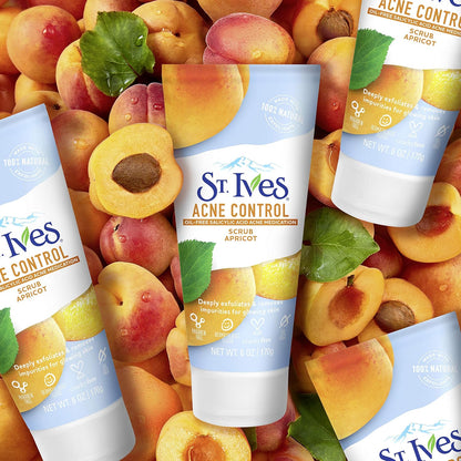 St. Ives Acne Control Face Scrub Deeply Exfoliates and Prevents Acne for Smooth, Glowing Skin Apricot Made with Oil-Free Salicylic Acid Acne Medication, Made with 100% Natural Exfoliants 6 oz Gsupps Australia