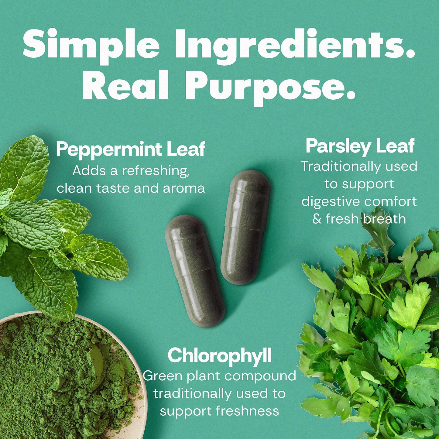 Her Fantasy Box | Body Magic | Chlorophyll Capsules - 30 Vegan Capsules for Detox, Digestion, Gut Health, Skin Support Her Fantasy Box