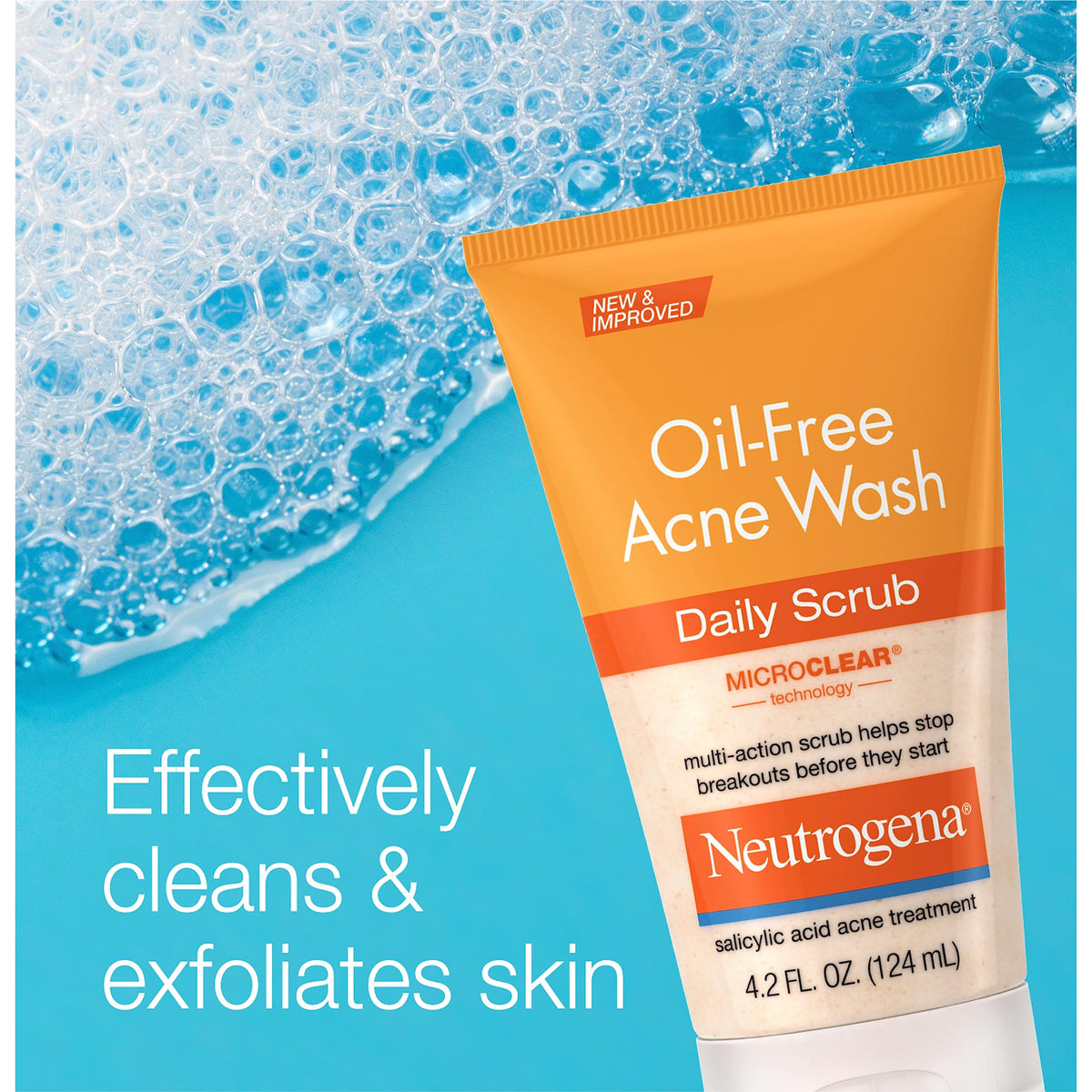 Neutrogena Oil Free Daily Acne Face Scrub, 4.2 oz Neutrogena