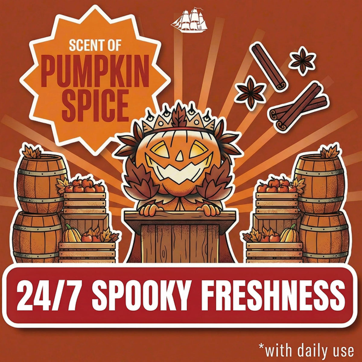 Old Spice Body Wash for Men, Fallidudes Edition, 24/7 Frightful Freshness, Long Lasting Cleanse & Refresh, Rich Lather, PumpKing Pumpkin Spice Scent, 16 oz Old Spice