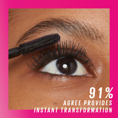 Maybelline Lash Sensational Firework Washable Mascara, Lengthening & Volumizing Mascara for up to 24HR wear, Blackest Black, 1 Count MAYBELLINE