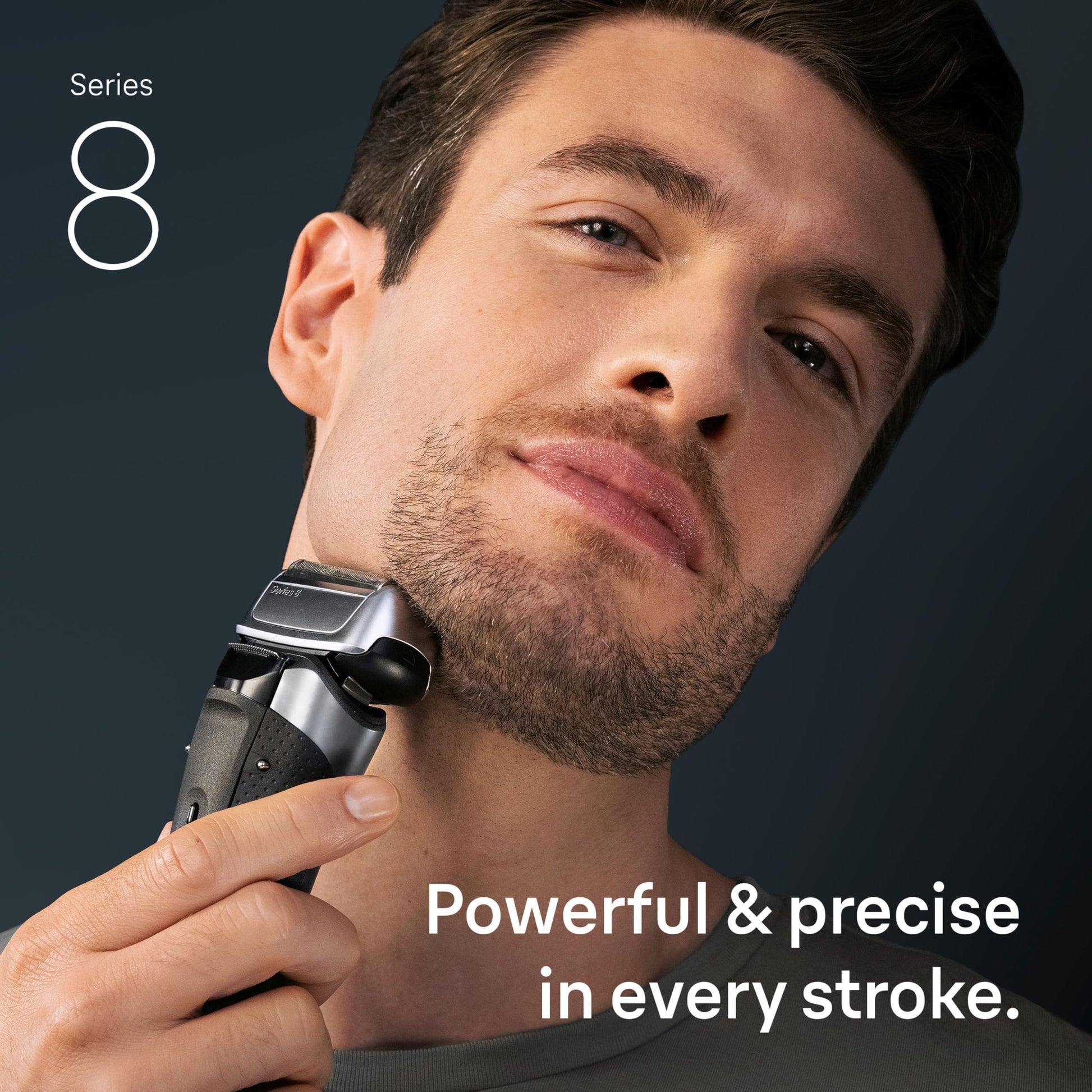 Braun Series 8 Electric Razor for Men, with 4+1 Shaving Elements & Precision Long Hair Trimmer, Close & Gentle Even on Dense Beards, Wet & Dry Electric Razor with 60min Runtime, 8517s Galvano Silver Gsupps Australia
