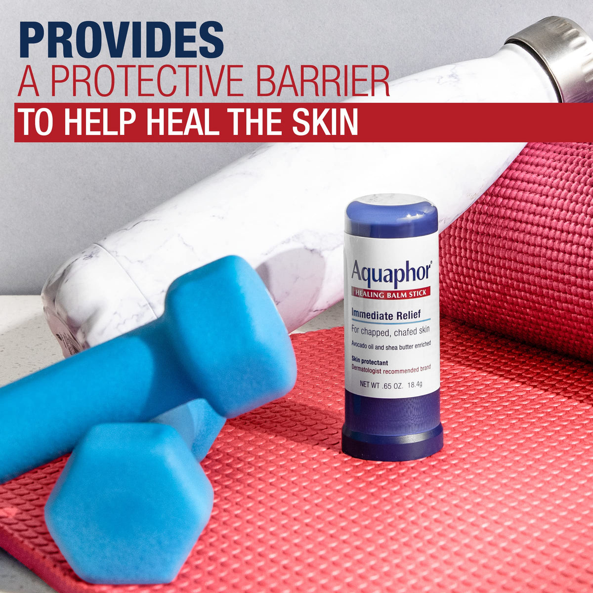 Aquaphor Healing Balm Stick, Skin Protectant, 0.65 OZ Aquaphor