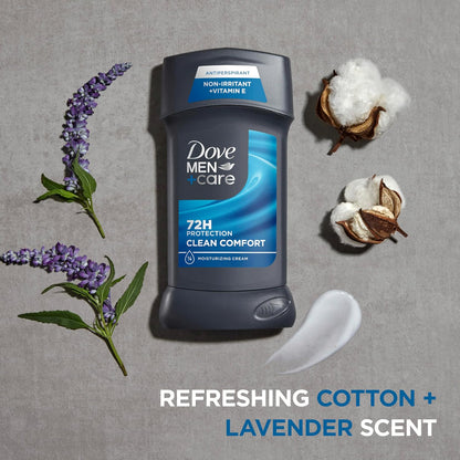 DOVE MEN + CARE Antiperspirant Deodorant Stick Clean Comfort Twin Pack 72-Hour Sweat & Odor Protection Antiperspirant for Men With 1/4 Moisturizing Cream 2.7 oz Gsupps Australia