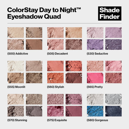 Revlon ColorStay Day to Night Eyeshadow Quad, 555 Moonlit, 0.16 oz REVLON