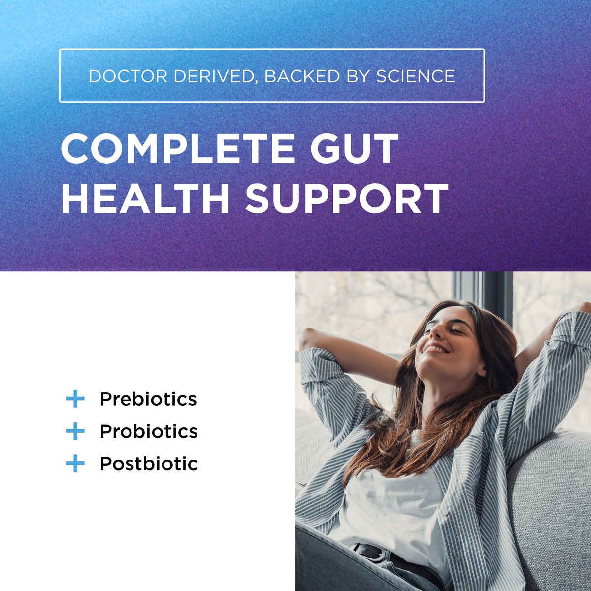 DR. EMIL NUTRITION Women & Men Total Gut Health Complex | Prebiotic + Probiotic + Postbiotic Gut Health Supplements DR. EMIL NUTRITION