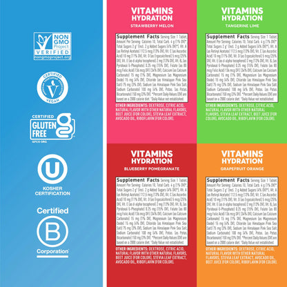 Nuun Vitamins Electrolyte Tablets with Vitamin D, C, E, A, & B6, Folic Acid, Magnesium & 4 Other Essential Electrolytes, Gluten Free & Vegan Nuun
