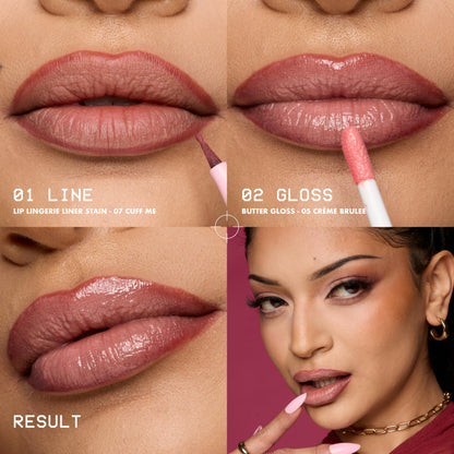 NYX PROFESSIONAL MAKEUP Lip Lingerie Liner Stain, Seamless Make Up with All-Day Stain, Waterproof Lip Stain Finish - Cuff Me NYX PROFESSIONAL MAKEUP