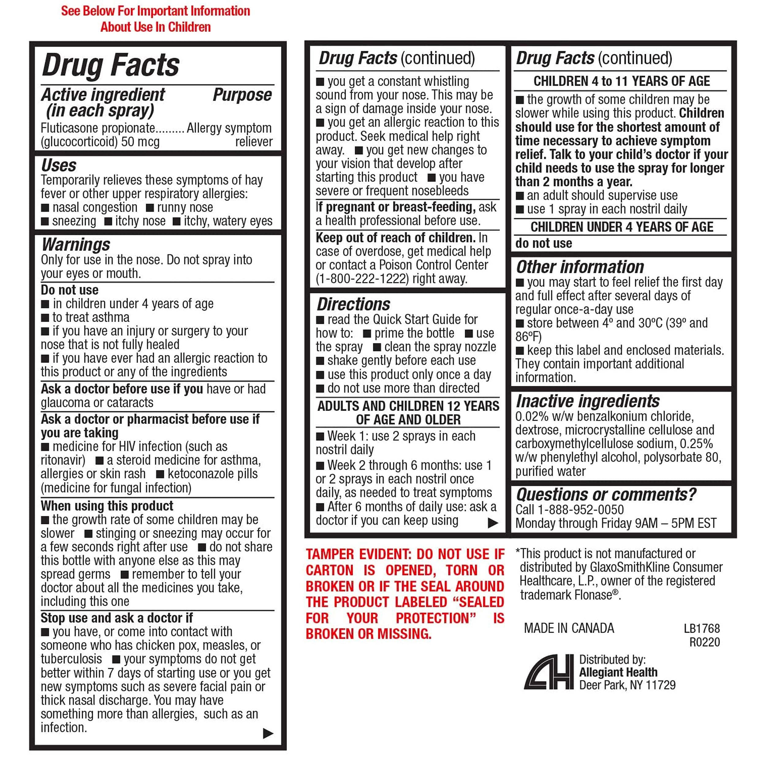 HealthA2Z® Allergy Relief, Fluticasone Propionate 50mcg, Nasal Spray, 24-Hour Allergy Relief, Dye Free, 240 Sprays (2 Pack, 120 Sprays Each) HealthA2Z buy australia supplements