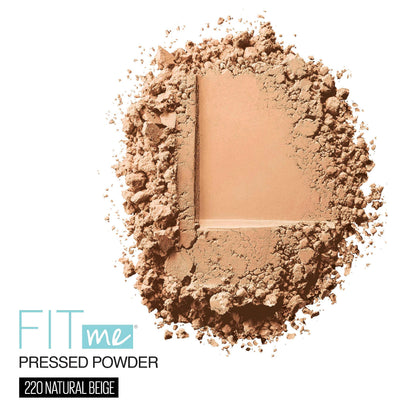 Maybelline Fit Me Matte + Poreless Pressed Face Powder Makeup & Setting Powder, Natural Beige, 1 Count MAYBELLINE