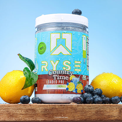 RYSE Loaded Pre Workout Powder - Strawberry Squeeze - Daily Pre-Workout for Men & Women with 390mg Caffeine, Beta Alanine, and Citrulline for Pump, Focus, and Energy - 30 Servings