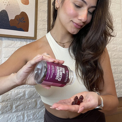 Saw Palmetto Gummies for Women, Raspberry, 60ct, 2500mcg Biotin | DHT Blocker & Hair, Skin, Nail Health Gummies, Supports Stronger-Looking Hair, Raspberry Flavor, 1 Month Supply Gsupps Australia