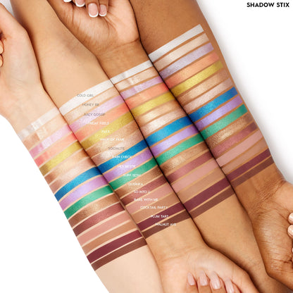 ColourPop Shadow Stix - Cream Eyeshadow Stick with Long-Lasting Color - Multi-Use Cream Makeup with a Built-In Sharpener & Precise Tip for Easy Application - Socialite (0.05 oz) ColourPop