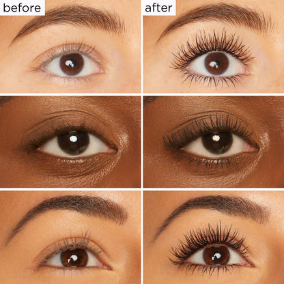 tarte lights, camera, lashes 4-in-1 mascara – Volume, Length, Curl & Conditioning for Fuller-Looking Lashes, Smudge-Proof, Flake-Free, Longwear, Vegan & Cruelty-Free, full size, black tarte