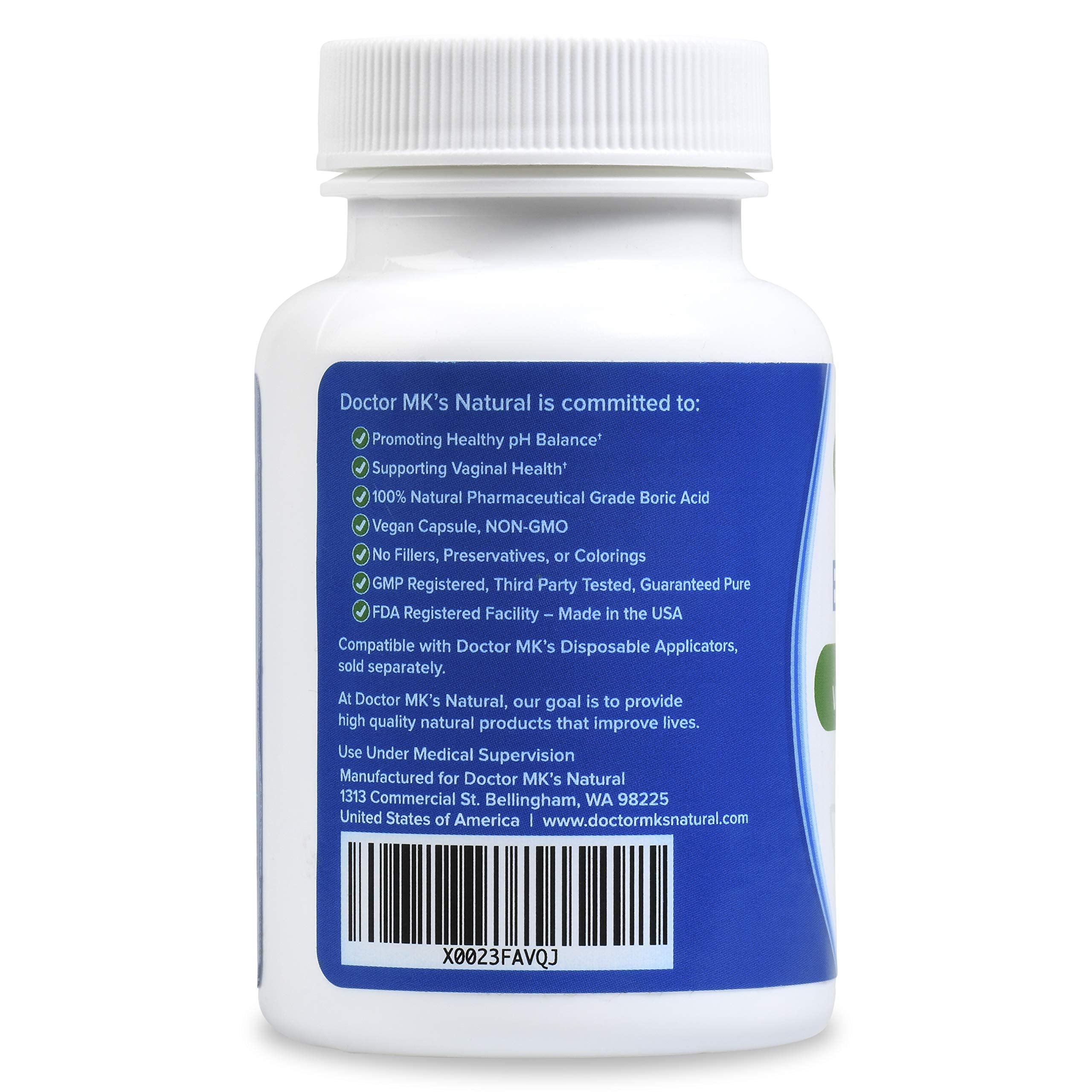 doctor MK's NATURAL Boric Acid Suppositories (600mg) for Healthy Feminine pH Support doctor MK's NATURAL buy australia supplements