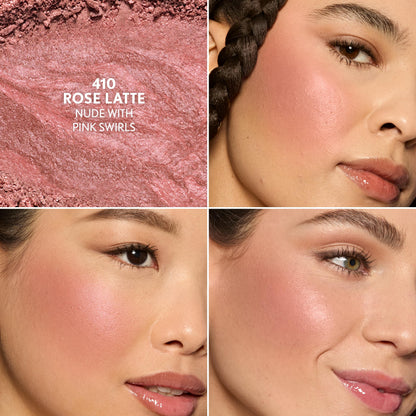 COVERGIRL TruBlend Skin Enhancer Baked Luminous Blush, with Hyaluronic Acid & White Rose Extract, Blends Seamlessly - Rose Latte (Nude with Pink Swirls) COVERGIRL