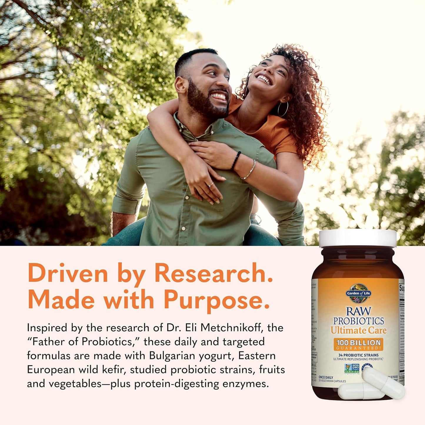 Garden of Life Raw Probiotics Ultimate Care - 100 Billion CFU - Dietary Supplement for Gut Health Support - for Women & Men - 30 Vegetarian Capsules Gsupps Australia