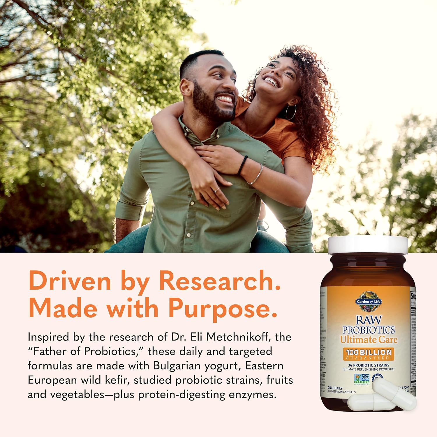 Garden of Life Raw Probiotics Ultimate Care - 100 Billion CFU - Dietary Supplement for Gut Health Support - for Women & Men - 30 Vegetarian Capsules Gsupps Australia