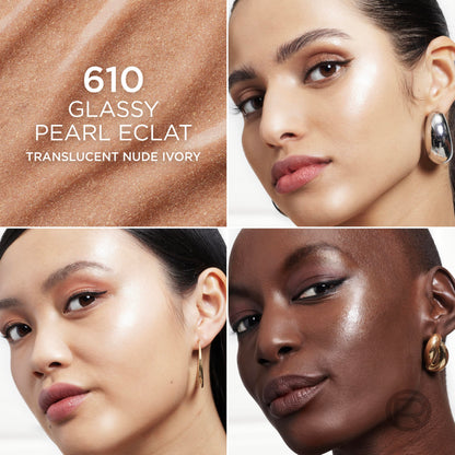 L'Oreal Paris True Match Lumi Le Glass Highlighter Stick, Reflective, Translucent, Glassy Highlighter for Face and Body, 610 Glassy Pearl Eclat, 0.17 Oz L'Oreal Paris