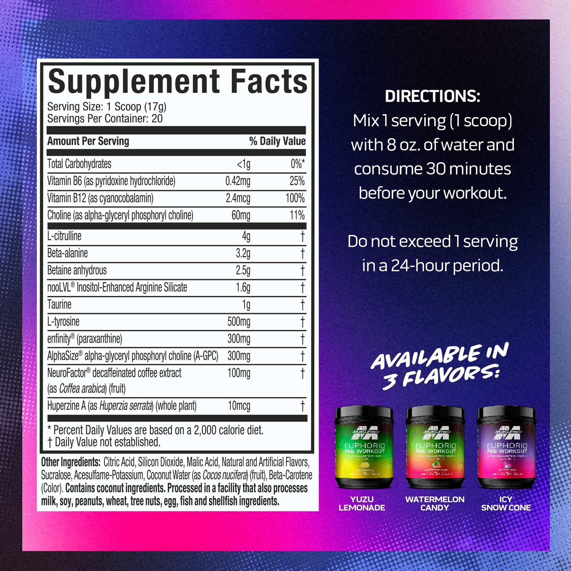 Pre Workout Powder MuscleTech EuphoriQ PreWorkout Smart Pre Workout Powder MuscleTech buy australia supplements