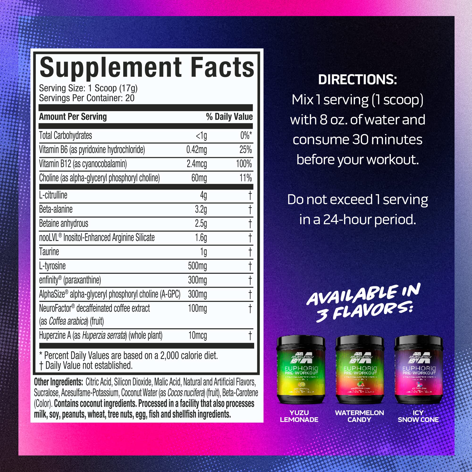 Pre Workout Powder MuscleTech EuphoriQ PreWorkout Smart Pre Workout Powder MuscleTech buy australia supplements
