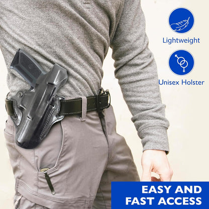DeSantis Thumb Break Mini Slide Holster, Outside the Waistband Gun Holster, Fits Glock 43, Glock 43X, and Glock 48, Adjustable Tension Device, Right-Hand Draw, Tan Gsupps Australia