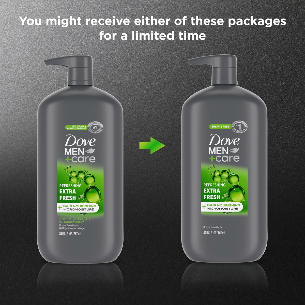 DOVE MEN + CARE Body & Face Wash Refreshing Extra Fresh Men's Body 30 oz DOVE MEN + CARE