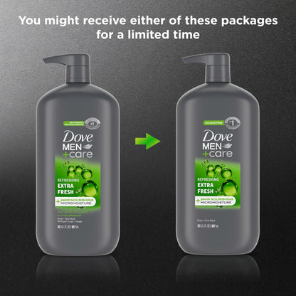 DOVE MEN + CARE Body & Face Wash Refreshing Extra Fresh Men's Body 30 oz DOVE MEN + CARE