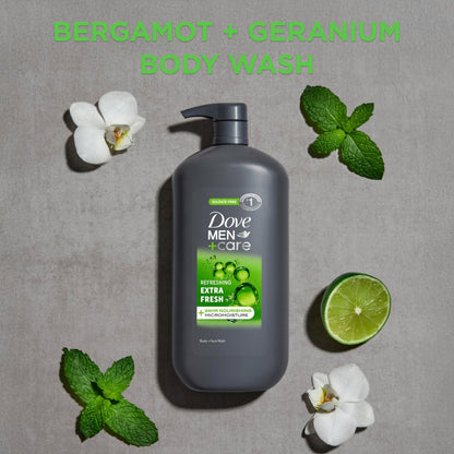 DOVE MEN + CARE Body & Face Wash Refreshing Extra Fresh Men's Body 30 oz DOVE MEN + CARE