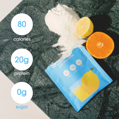 GRAMMS Clear Protein Powder Packets 20G Protein Sample Packets Variety Flavors for Women & Men | Lactose Free, Grass-Fed Whey Isolate, Gluten Free, Zero Sugar, Gut Friendly, Non-Bloating(9 Pack) GRAMMS