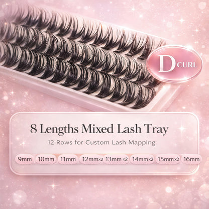 Natural Lash Clusters Kit 30D+40D Wispy Lashes Clusters Eyelash Extension WIGICD