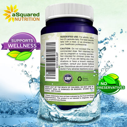 100% Natural Resveratrol - 1000mg Per Serving Max Strength (180 Capsules) Antioxidant Supplement, Trans-Resveratrol Pills aSquared Nutrition