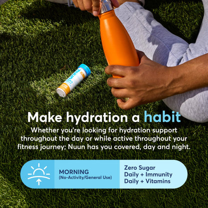 Nuun Zero Sugar Hydration Electrolyte Tablets - Sodium, Potassium, Chloride, Calcium, Magnesium, Light & Delicious Fruit Flavors, No Sugar, Gluten Free, Vegan, Nuun