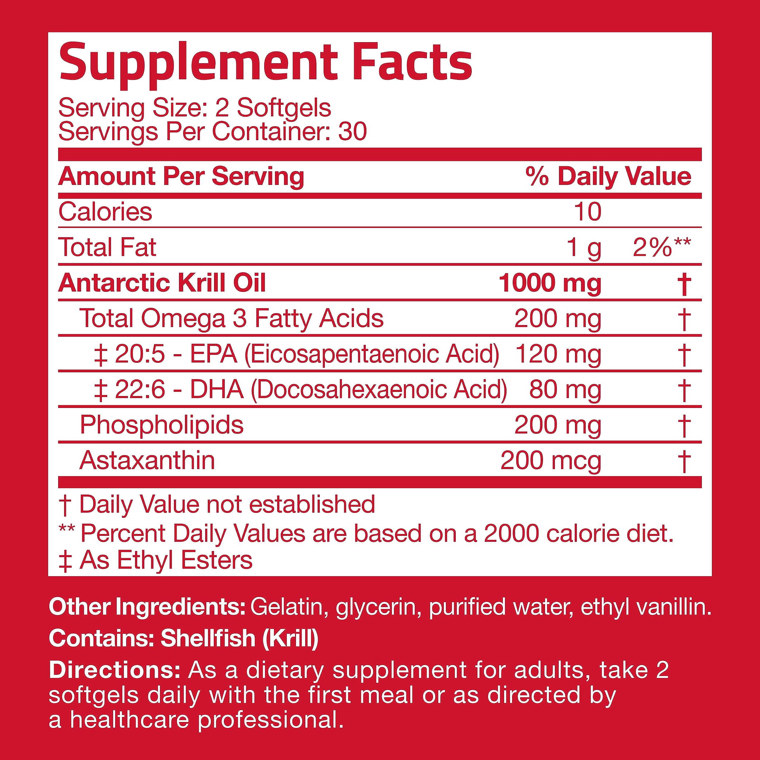Bronson Antarctic Krill Oil 1000 mg with Omega-3s EPA, DHA, Astaxanthin Bronson buy australia supplements