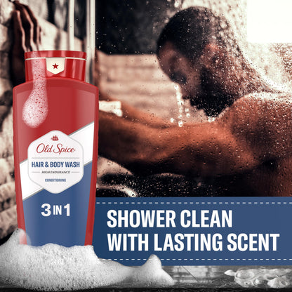Old Spice Refreshing 2-in-1 Hair & Body Wash Conditioner for Men, High Endurance, 3X Defense, 24/7 Shower Fresh with Lasting Scent, Scented, 24 oz Old Spice
