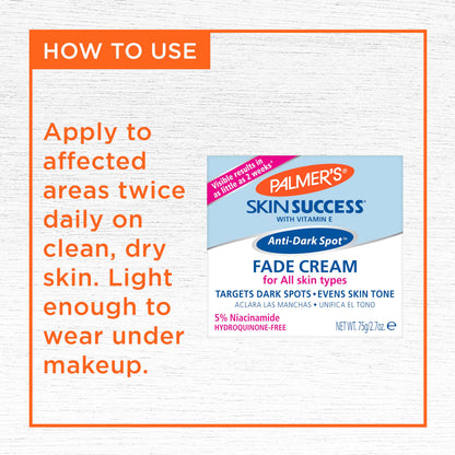Palmer's Skin Success Anti-Dark Spot Fade Cream with Vitamin E and Niacinamide, for All Skin Types 2.7 Ounce Palmer's