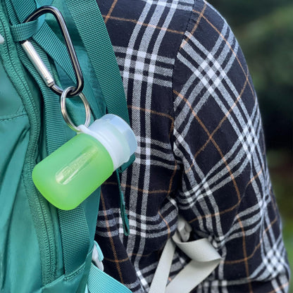 humangear GoToob+ 3-Pack, Large (3.4 fl oz), Clear/Purple/Teal | Refillable & Leak-Proof Silicone Travel Size Bottles with Locking Cap for Toiletries, Camping & TSA Carry-On Gsupps Australia