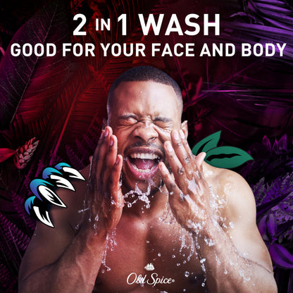 Old Spice Cleansing Body Wash for Men, 3X Defense, 24/7 Shower Fresh with Lasting Scent, 2 in 1 Body and Face Wash, Daily Men’s Wash and Shower Gel, NightPanther Rich Warm Masculine Scent, 33.4 oz Old Spice
