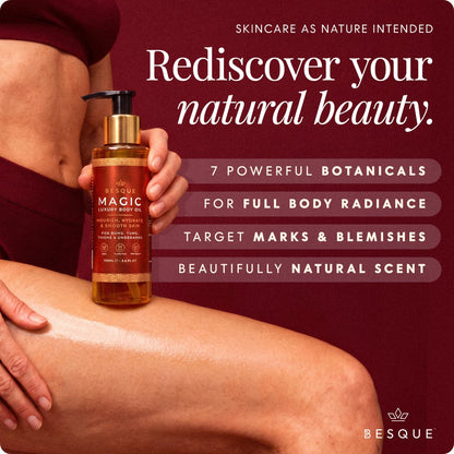 Besque Original Magic Body Oil - Hydrating Body Oils for Women - 3.4 FL OZ Besque