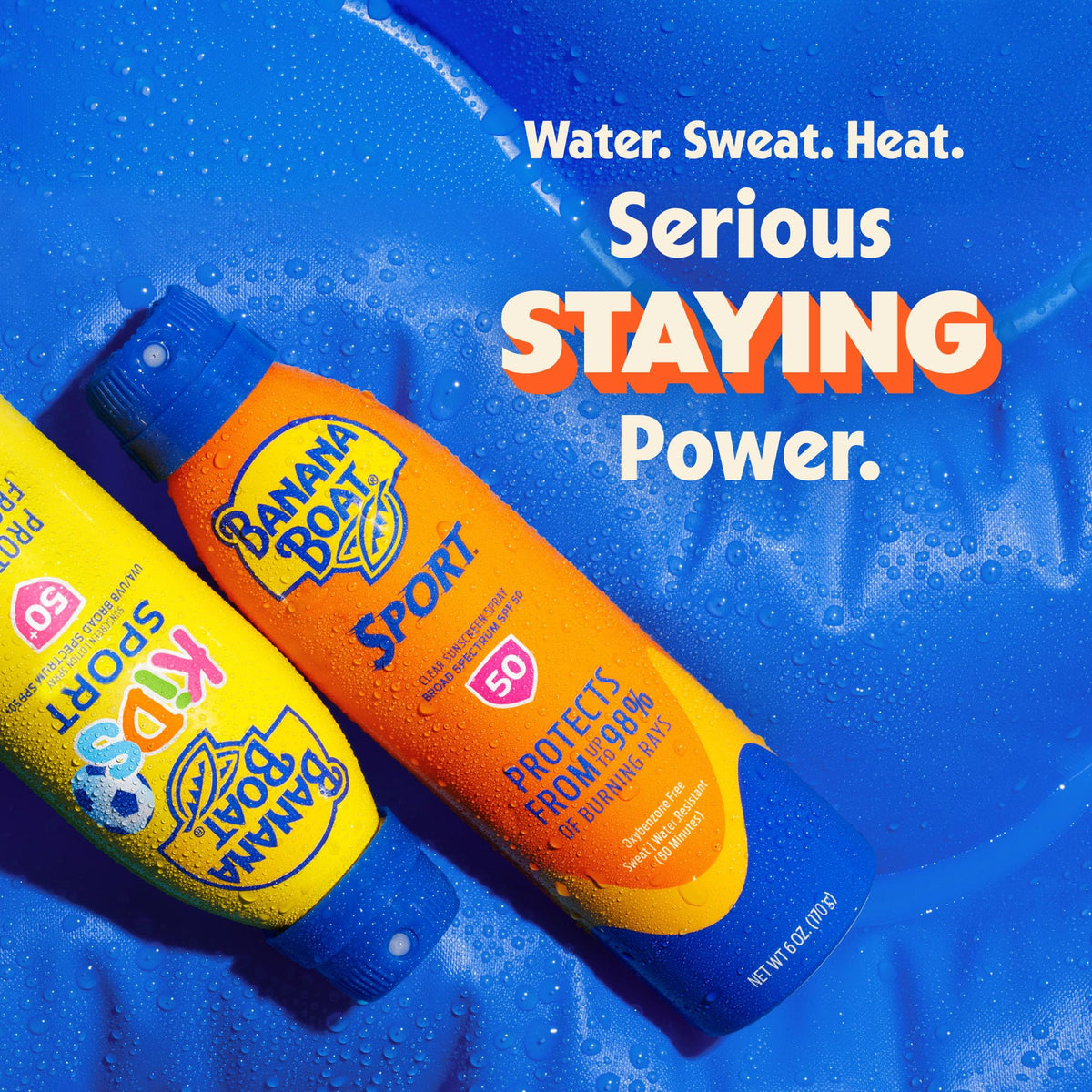Banana Boat Sport SPF 50 Sunscreen Spray, 6 oz (2 Pack) Banana Boat