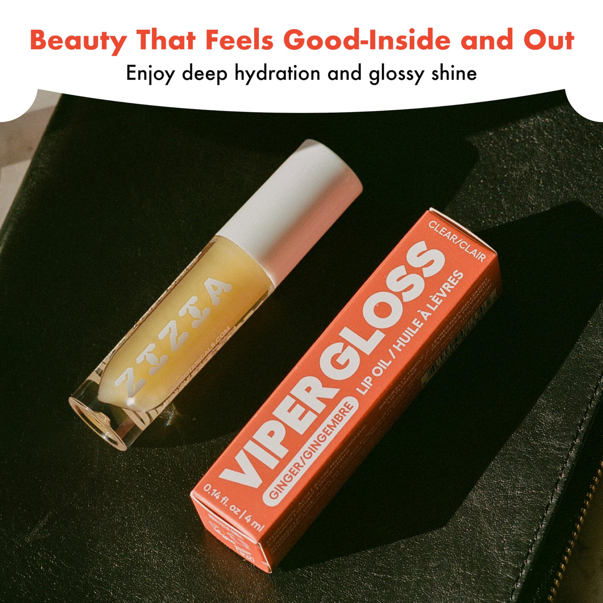 Zizia Viper Lip Gloss - Non-Sticky Finish, Hydrating Lip Oil, 0.14 fl oz Zizia Botanicals