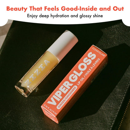Zizia Viper Lip Gloss - Non-Sticky Finish, Hydrating Lip Oil, 0.14 fl oz Zizia Botanicals