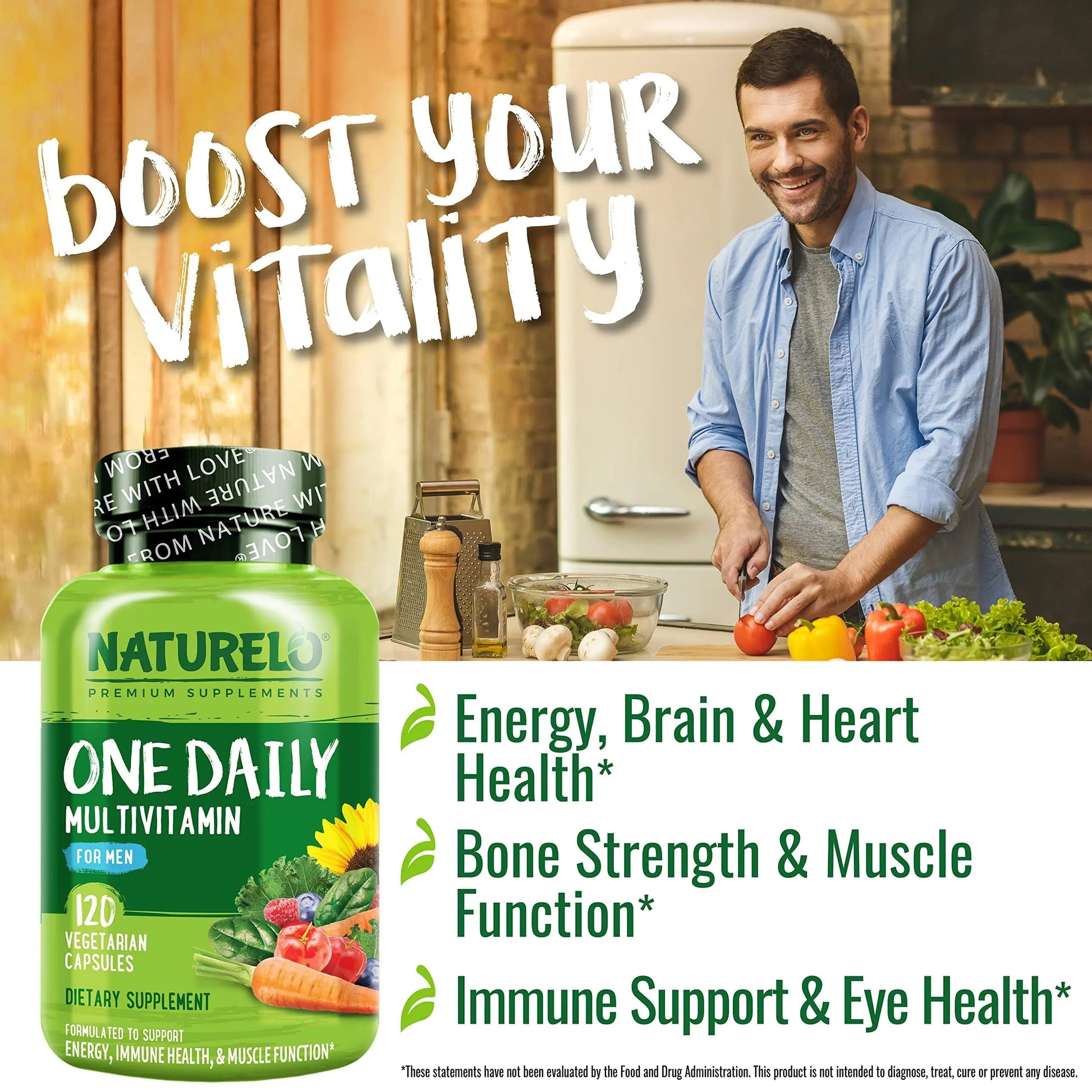 NATURELO One Daily Multivitamin for Men, 120 Vegetarian Capsules One Daily Multivitamin for Women NATURELO buy australia supplements